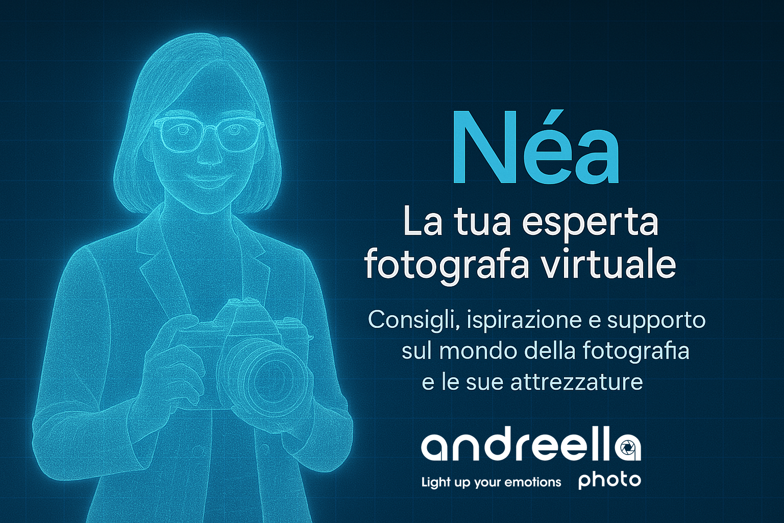 N&eacute;a, assistente AI di Andreella Photo